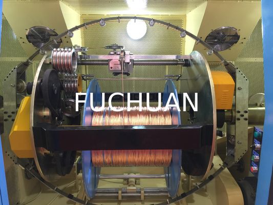 เครื่องพันเกลียวลวดทองแดงสีฟ้าท้องฟ้าอุปกรณ์บิดสายเคเบิล PLC