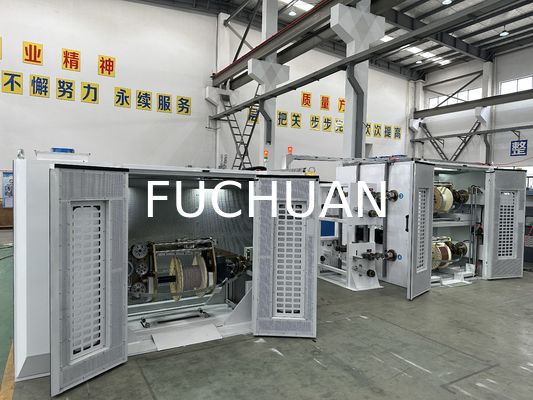 ทองแดง 0.8-2.8 มม. สายเคเบิลแกนลวด Double Twist Bunching Machine Buncher Twisting Winding