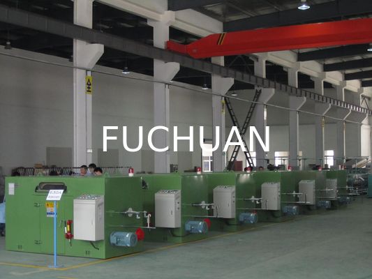 เครื่องตีเกลียวลวด 7.5Kw FUCHUAN 2.5Kgf อุปกรณ์พันลวดสีฟ้า