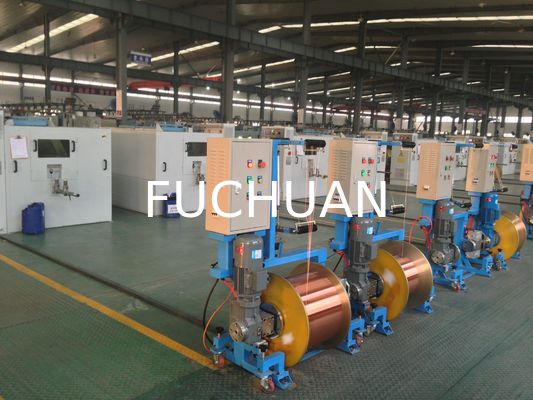 Shaftless Active Pay Off Machine ลวดทองแดงบิดเกลียวหลายม้วนหลาย Bobbins