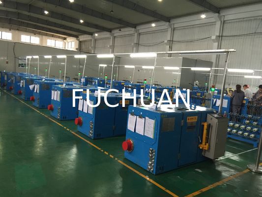 เครื่องตีเกลียวลวด 7.5Kw FUCHUAN 2.5Kgf อุปกรณ์พันลวดสีฟ้า