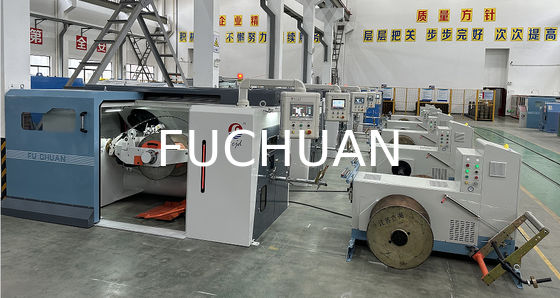 Fuchuan ความเร็วสูง Double Twisting Stranding ลวดทองแดงเครื่อง Bunching อิเล็กทรอนิกส์ Pitches
